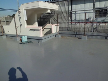 屋上ウレタン防水施工完了